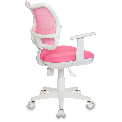 Кресло для детей "Бюрократ CH-W797", сетчатая ткань, пластик, розовый - 4