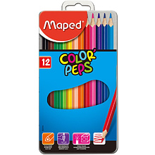 Цветные карандаши "Color Peps" в металлическом пенале