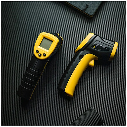 Термометр инфракрасный Deli YS EDL333380, -30-380℃, LCD дисплей, желтый, черный - 12