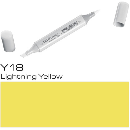 Маркер перманентный "Copic Sketch", Y-18 желтая молния