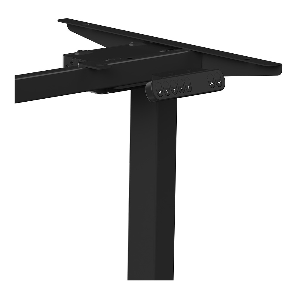 Стол с электроприводом WellDesk Prime 1300x675х18 черный/дуб денвер трюфель (9191461+9072454) - 6