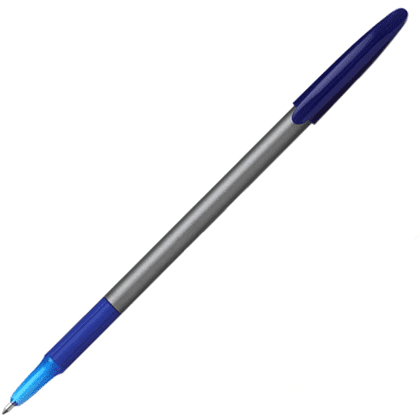 Ручка шариковая "Office Grip", 0.7 мм, серый, стерж. синий - 2