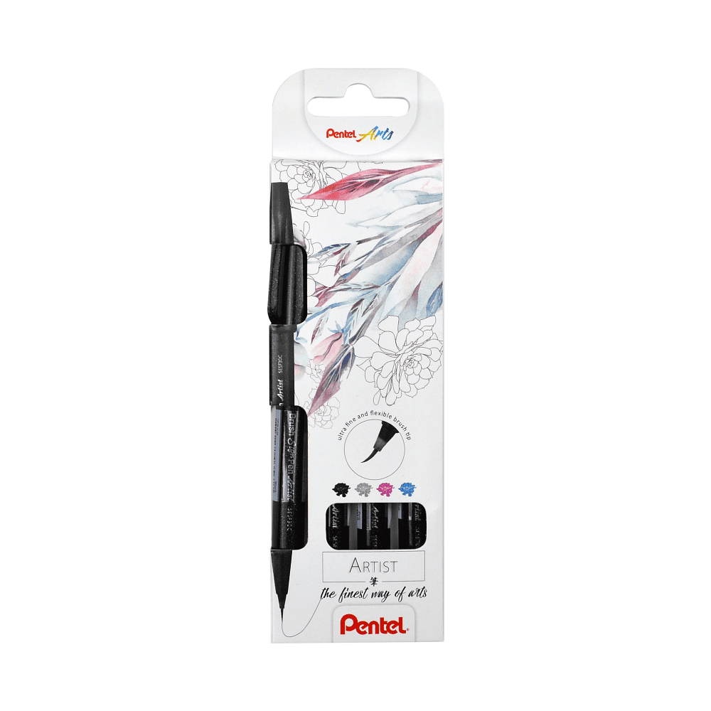 Маркер-кисть "Brush Sign pen Artist", 4 шт