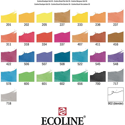 Набор акварельных маркеров "Ecoline", 30 шт., ассорти - 2