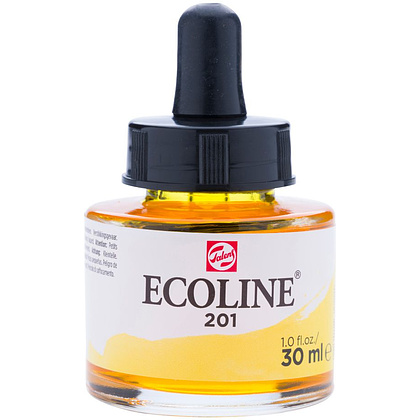 Жидкая акварель "ECOLINE", 201 желтый светлый, 30 мл