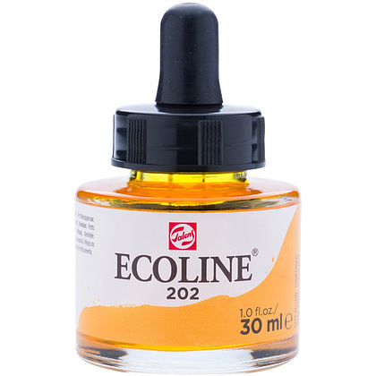 Жидкая акварель "ECOLINE", 202 желтый темный, 30 мл