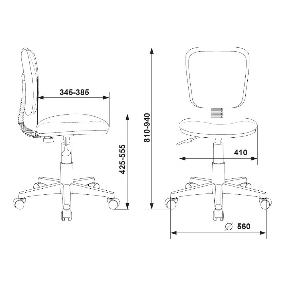 Кресло детское Бюрократ CH-W204NX, ткань, пластик, серый - 5