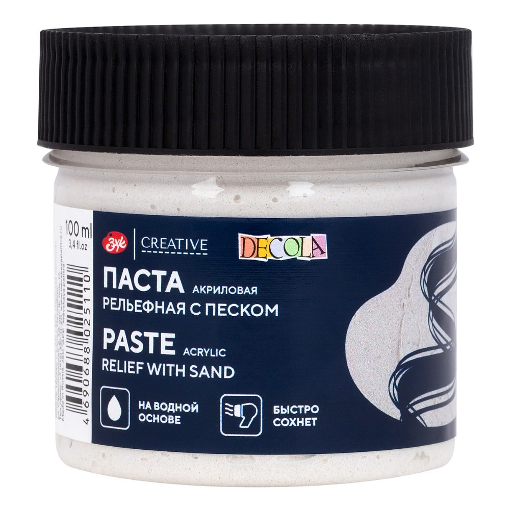 Паста акриловая рельефная "Декола" с песком, 100 мл.