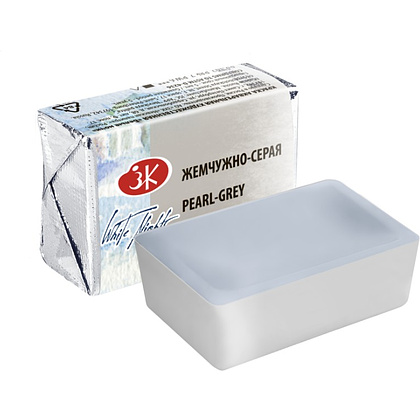 Краски акварельные "Белые ночи", 819 жемчужно-серая, кювета