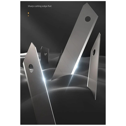 Набор ножей строительных Deli HS EHT4003, 3 шт (ножи 9мм/18мм/трапеция), Soft Touch, черный - 22