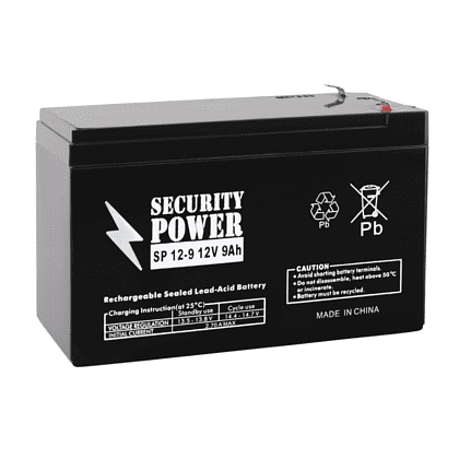 Аккумуляторная батарея Security Power SP 12-9 F1, 12 В, 9 Ач