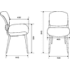 Стул для посетителей "Бюрократ KF-8W", ткань/сетка, металл, горчичный - 5
