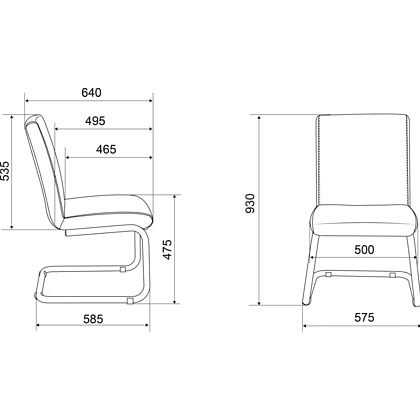 Кресло на полозьях "Бюрократ CH-250-V", экокожа, черный, металл хром - 5