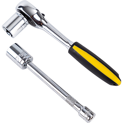 Набор торцевых ключей "Deli" EDL0012T,12 предметов, 5-14 мм, желтый, серебристый - 3