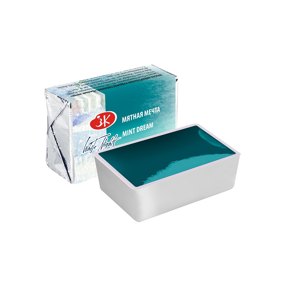 Краски акварельные "Белые ночи", 776 мятная мечта, кювета