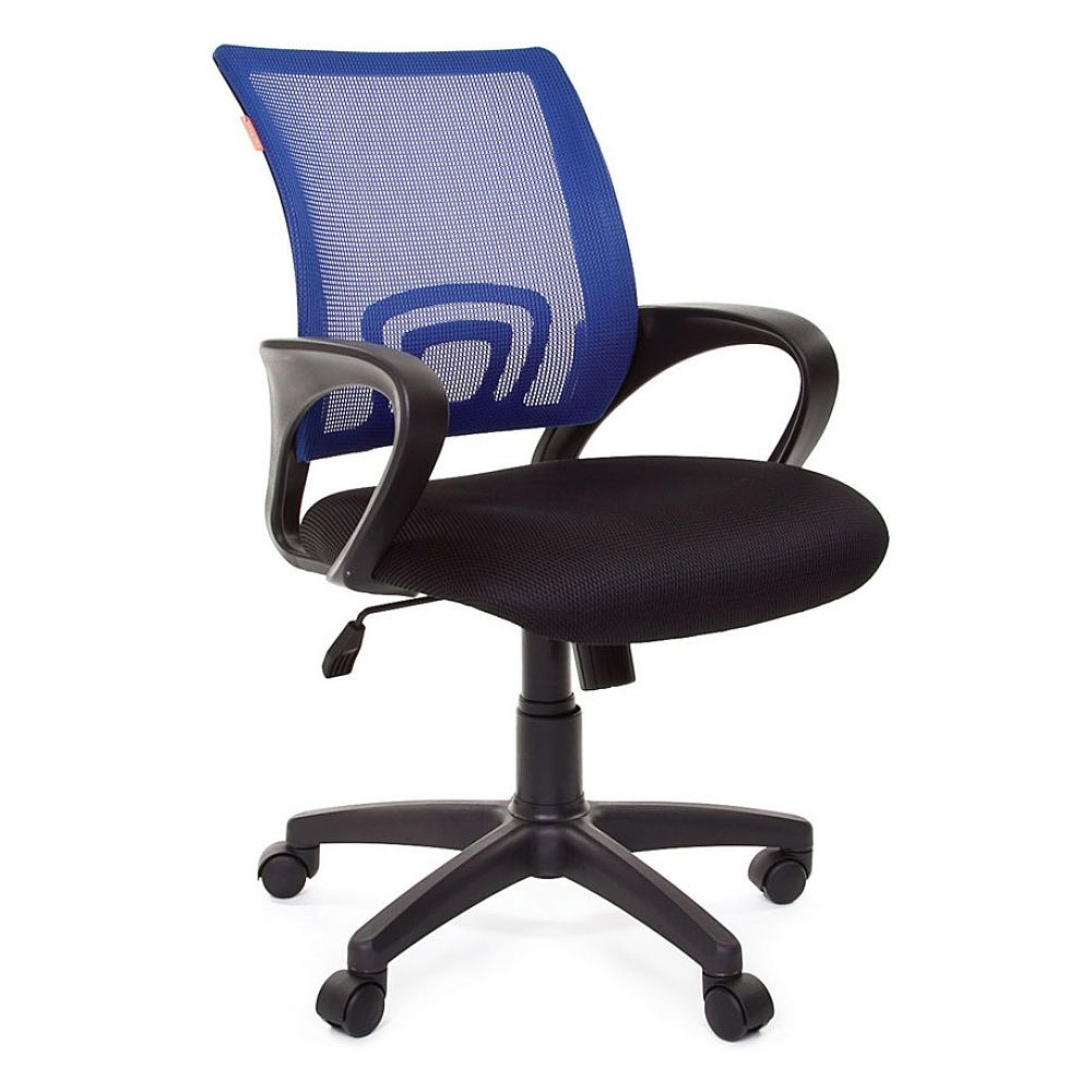 Кресло для персонала "Chairman 696", ткань, пластик, серая сетка - 4