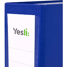 Папка-регистратор "Yesli:", А4, 75 мм, ПВХ Эко, синий