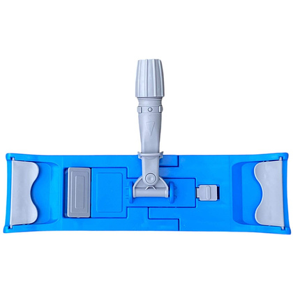 Держатель для мопов с зажимами, 40 см, серый, синий - 5