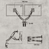 Кронштейн для монитора NB F160 (на два монитора), белый - 4