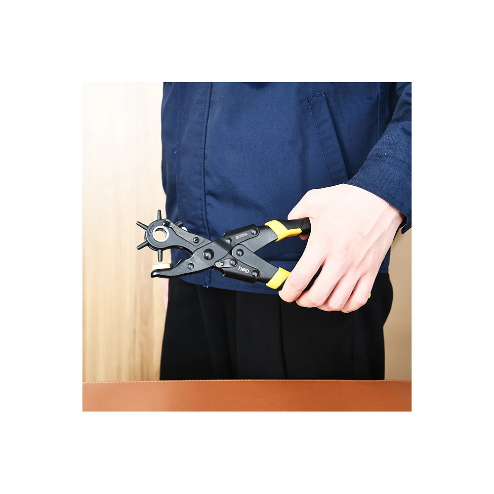 Дырокол Deli YS EDL1919A (пробойник, просекатель) для кожи, 250 мм., 6-в-1 - 6