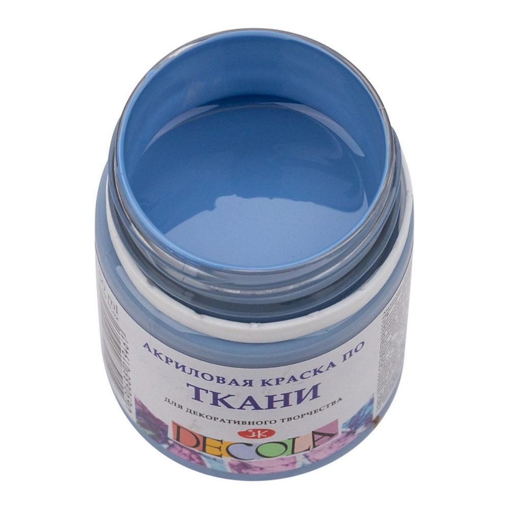 Краска акриловая по ткани "Декола", 535 пыльная синяя, 50 мл., банка - 2