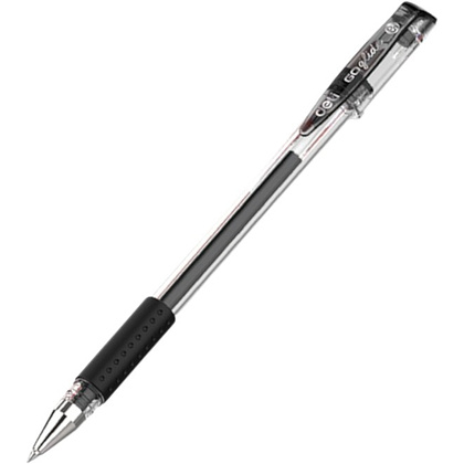 Ручка гелевая "Go Glide", 0.5 мм, прозрачный, стерж. черный