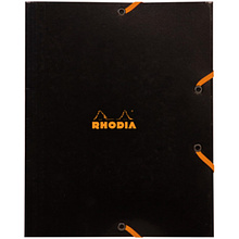 Папка на резинках "Rhodia", A5, 15 мм, картон, черный