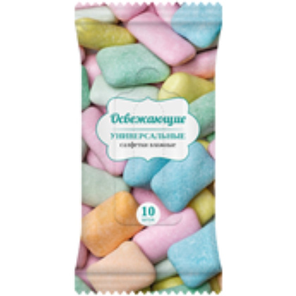 Чистящие салфетки влажные антибактериальные для рук "AQUA VIVA", 10 шт. - 3