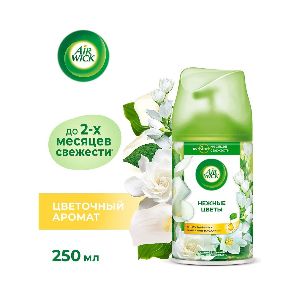 Освежитель воздуха Air Wick Fresh Matic Нежные цветы, сменные аэрозольные баллоны, 250 мл - 3