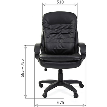 Кресло для руководителя "Chairman 795 LT", экокожа, пластик, черный - 2