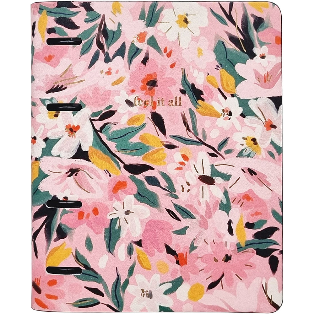 Тетрадь на кольцах "Flowers", B5, 120 листов, клетка, розовый