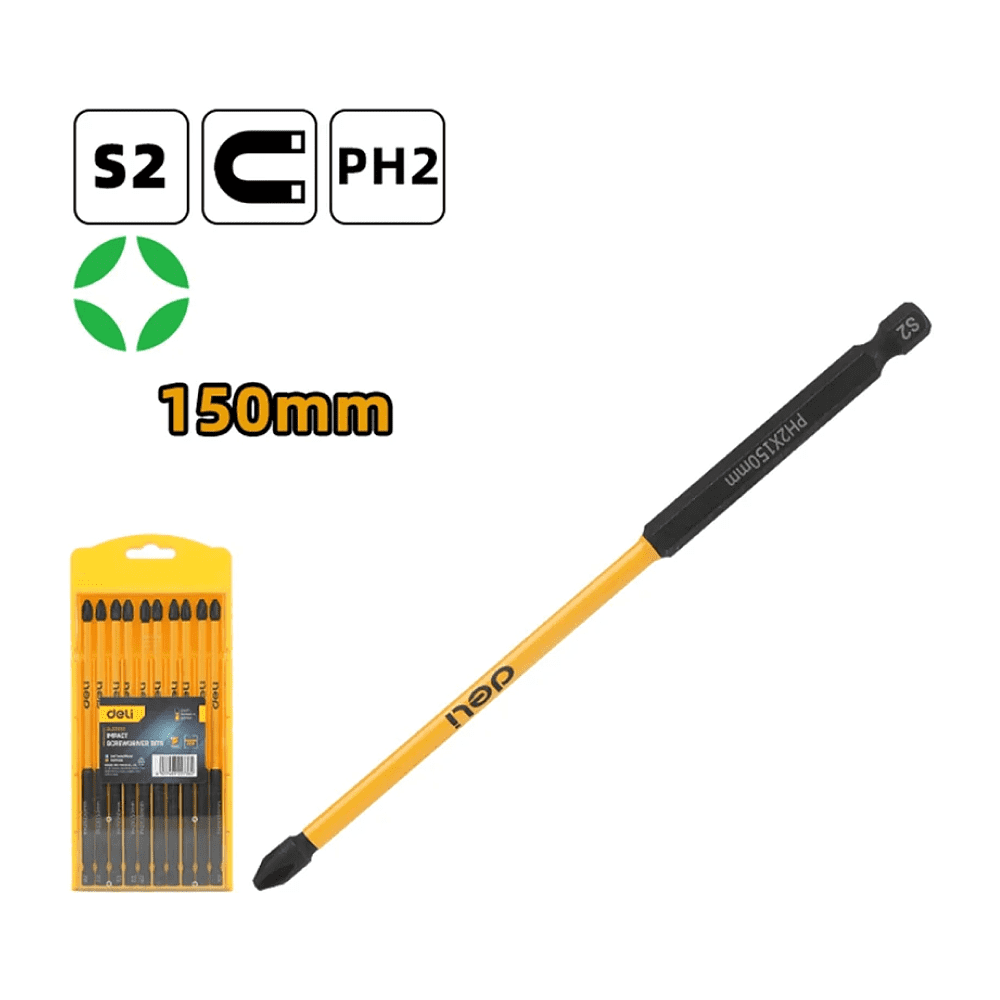 Бита Deli YS EDL251150, ударная, 10 шт., PH2 x 150 мм - 2