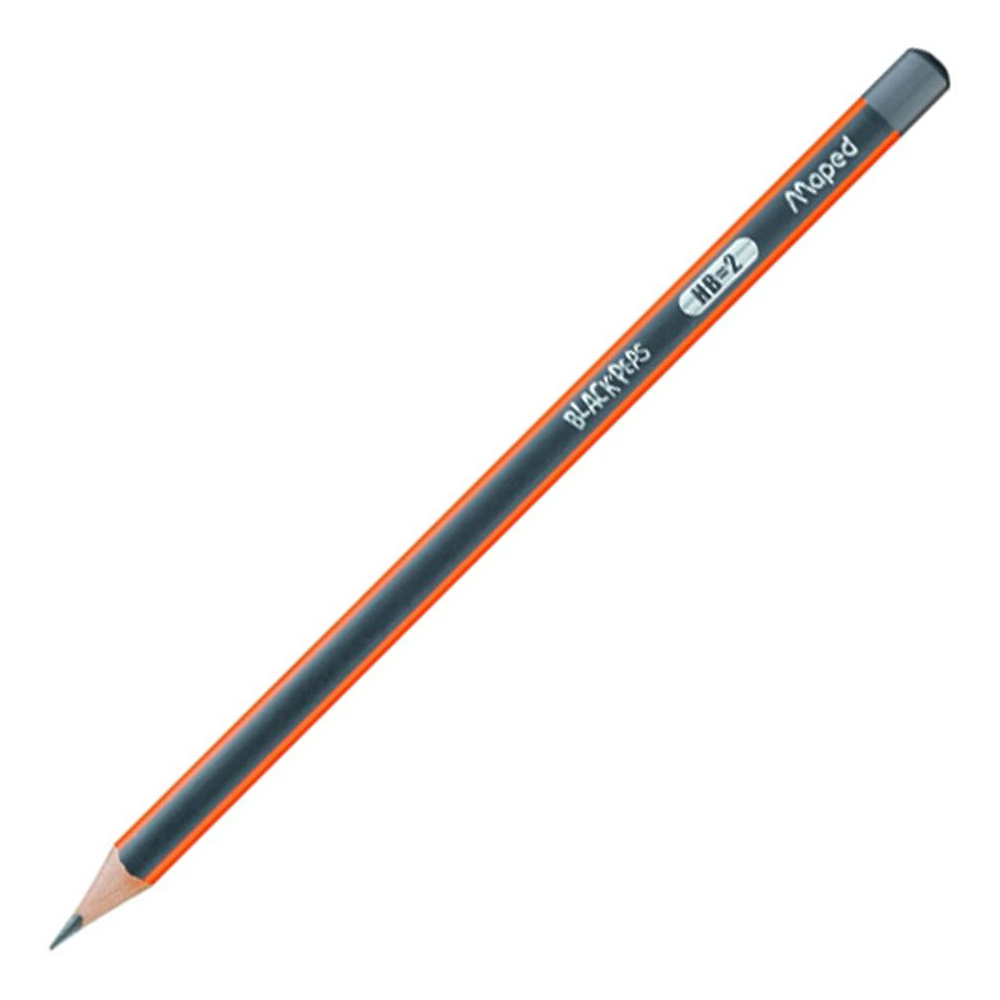 Набор карандашей простых "Black Pep's", HB, без ластика, серый (028453) - 2