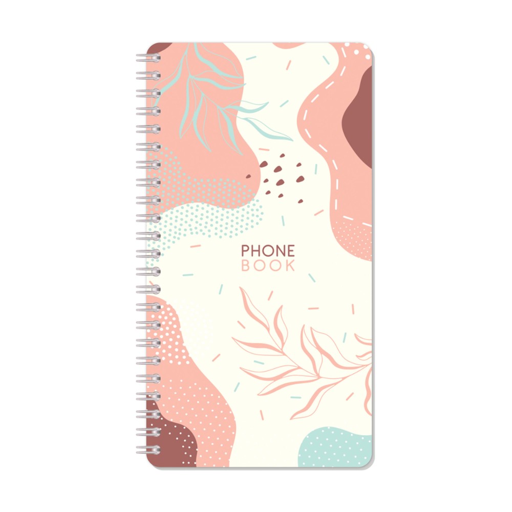 Книга алфавитная "Стиль. Flora", А5, 80 листов,  спираль, разноцветный