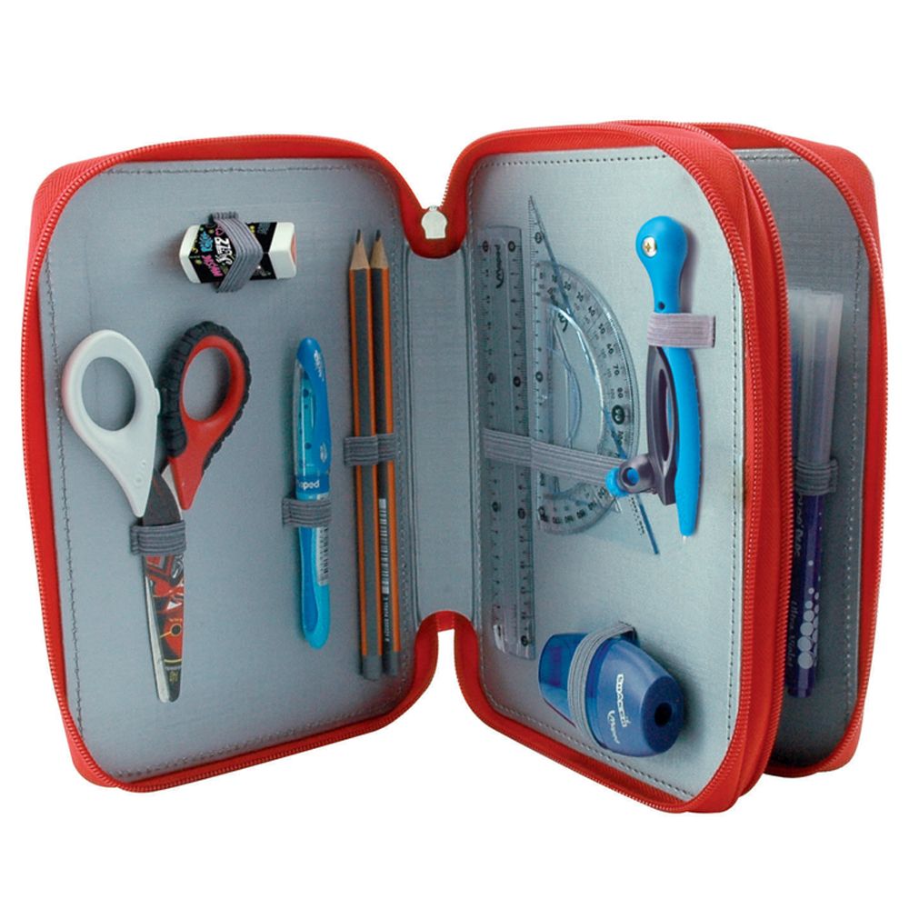 Пенал Maped "Cars", 2 отделения, с наполнением