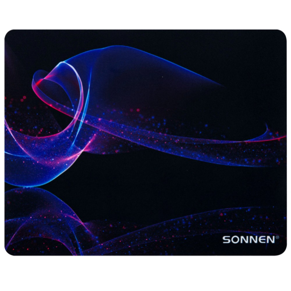 Коврик для мыши "Neon Wave", 250х200х2 мм, ткань, черный