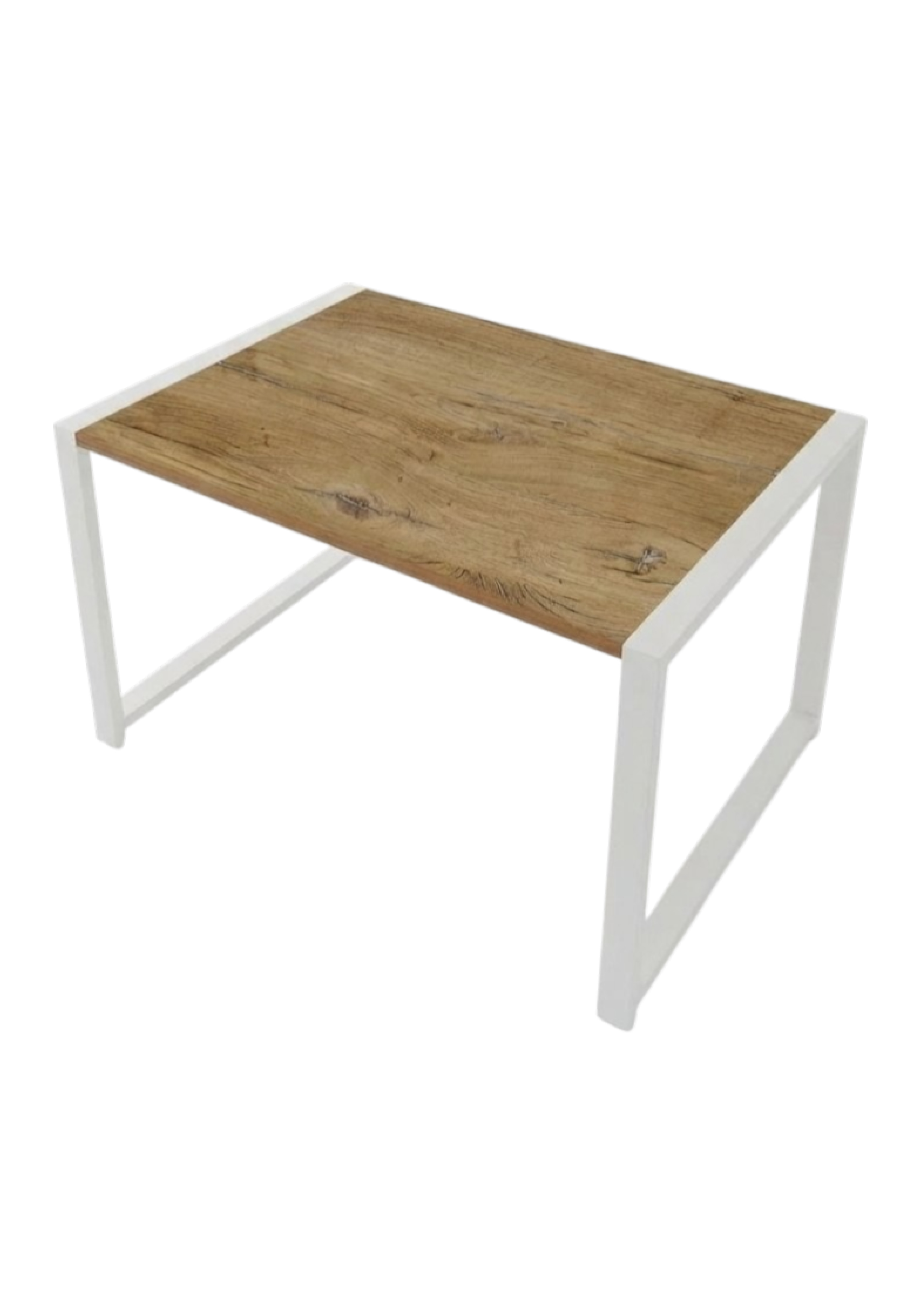 Стол журнальный ALLERD RION, белый муар, Дуб Нокс