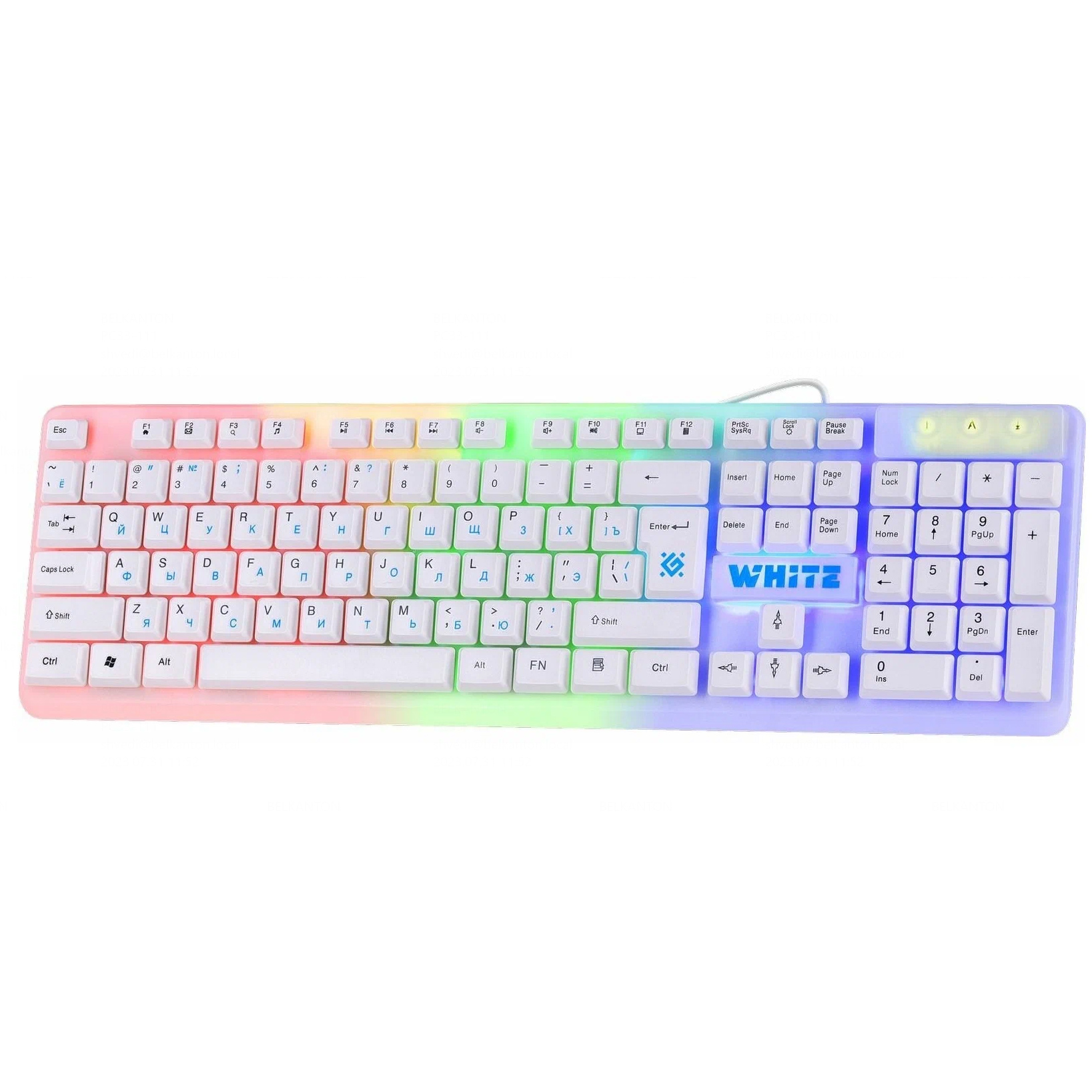 Клавиатура Defender "White Rainbow GK-172 RU"