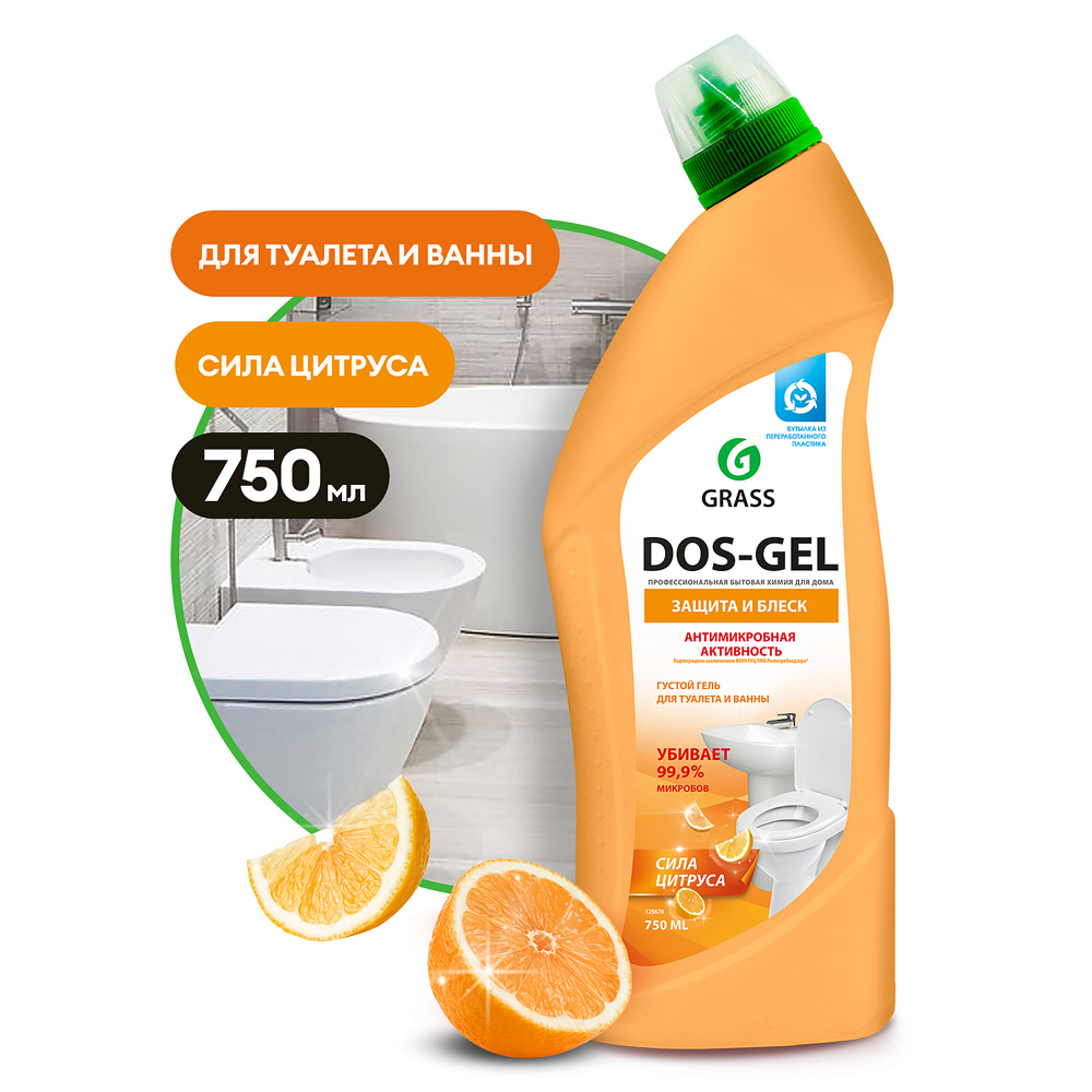 Средство чистящее для сантехники и кафеля "DOS GEL"