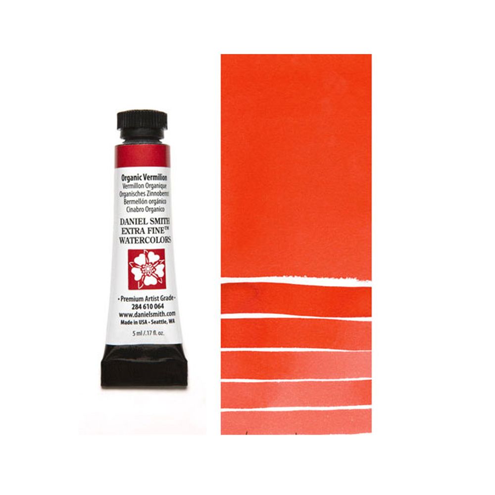 Краски акварельные "Daniel Smith", киноварь органическая, 5 мл, туба
