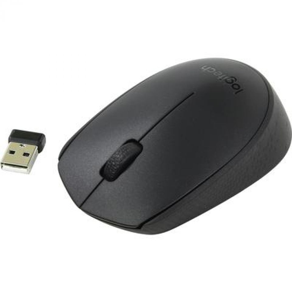 Мышь Logitech "B170", беспроводная, 1000  dpi, 3 кнопки, черный - 2