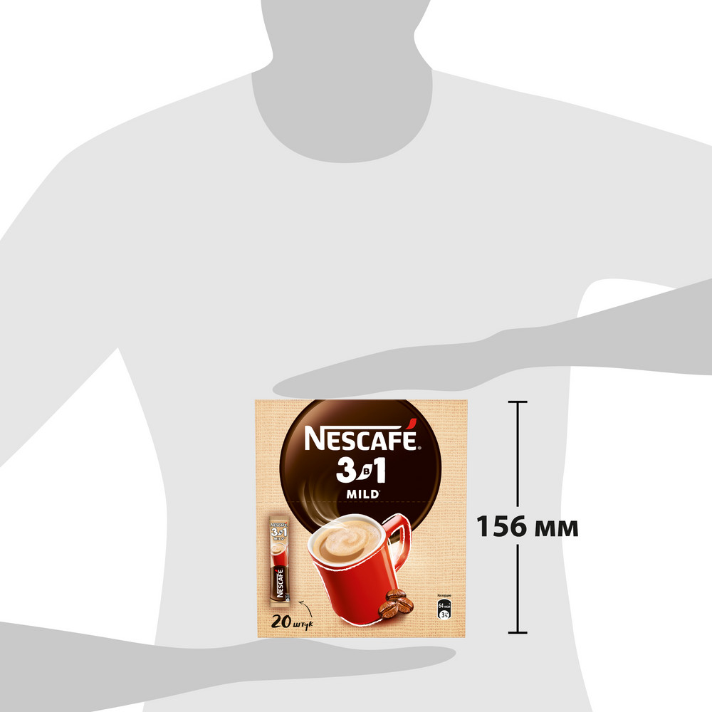 Кофейный напиток "Nescafe" 3в1 мягкий, растворимый, 16 г - 6