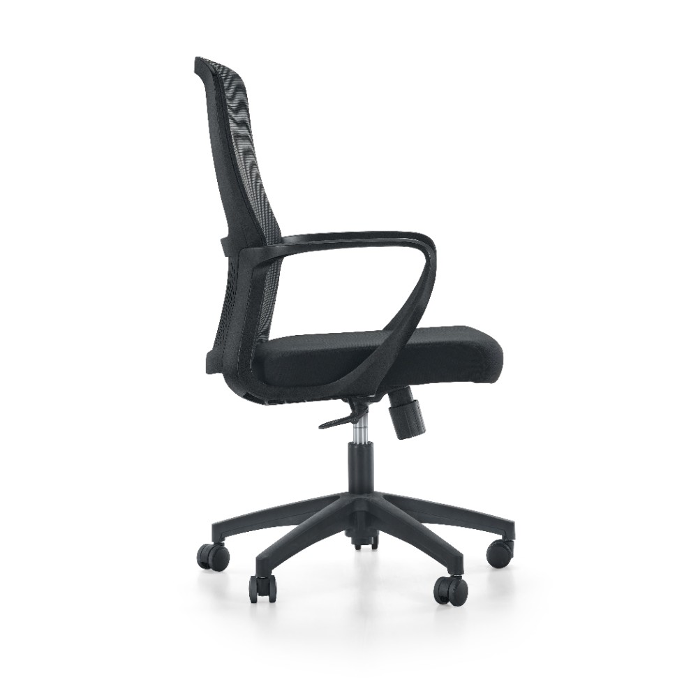 Кресло для персонала SitZone U-069B, сетка, ткань, пластик, черный, 2 шт/упак - 4