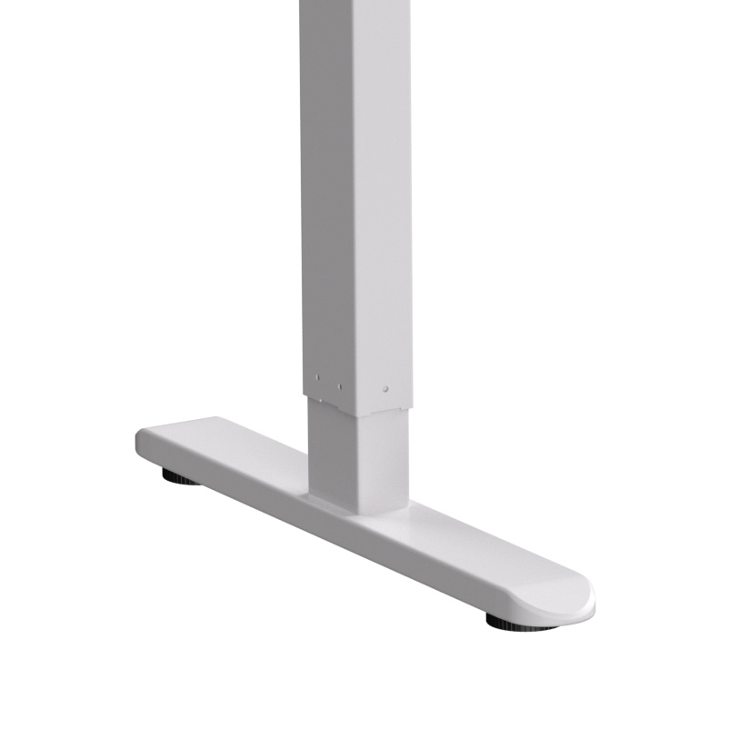 Стол с электроприводом WellDesk Basic 1300x675х18 белый/дуб термо черно-коричневый (9191460+9178193) - 5