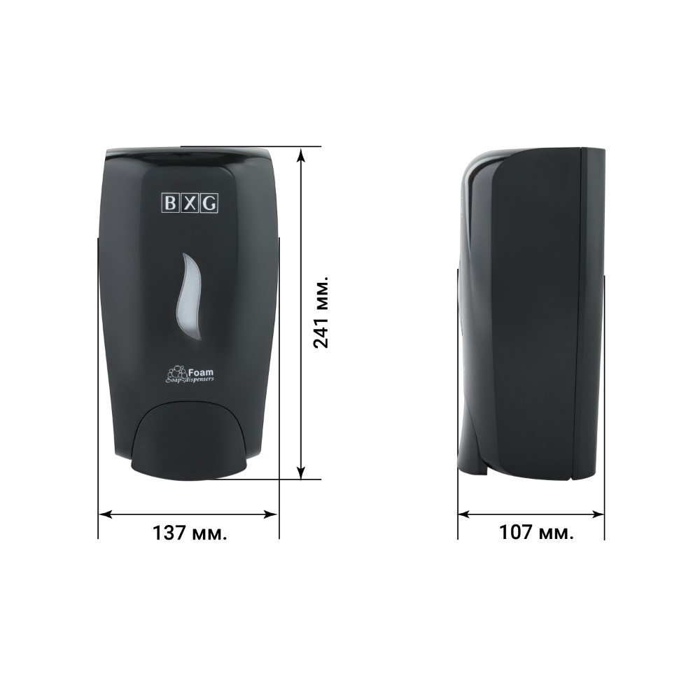 Диспенсер BXG-FD-1198В, для мыла-пены 1 л, пластик, черный - 8