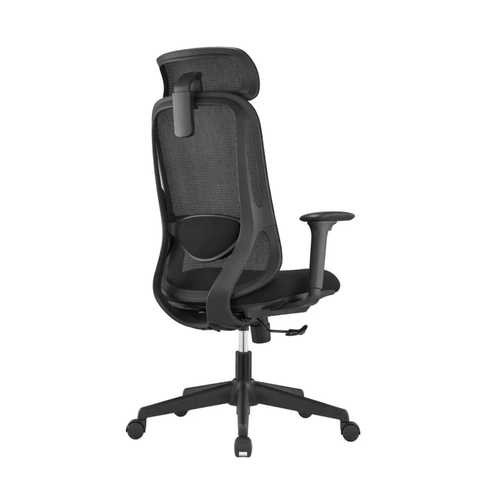 Кресло для руководителя SitZone U-090A, сетка, ткань, пластик, черный - 4