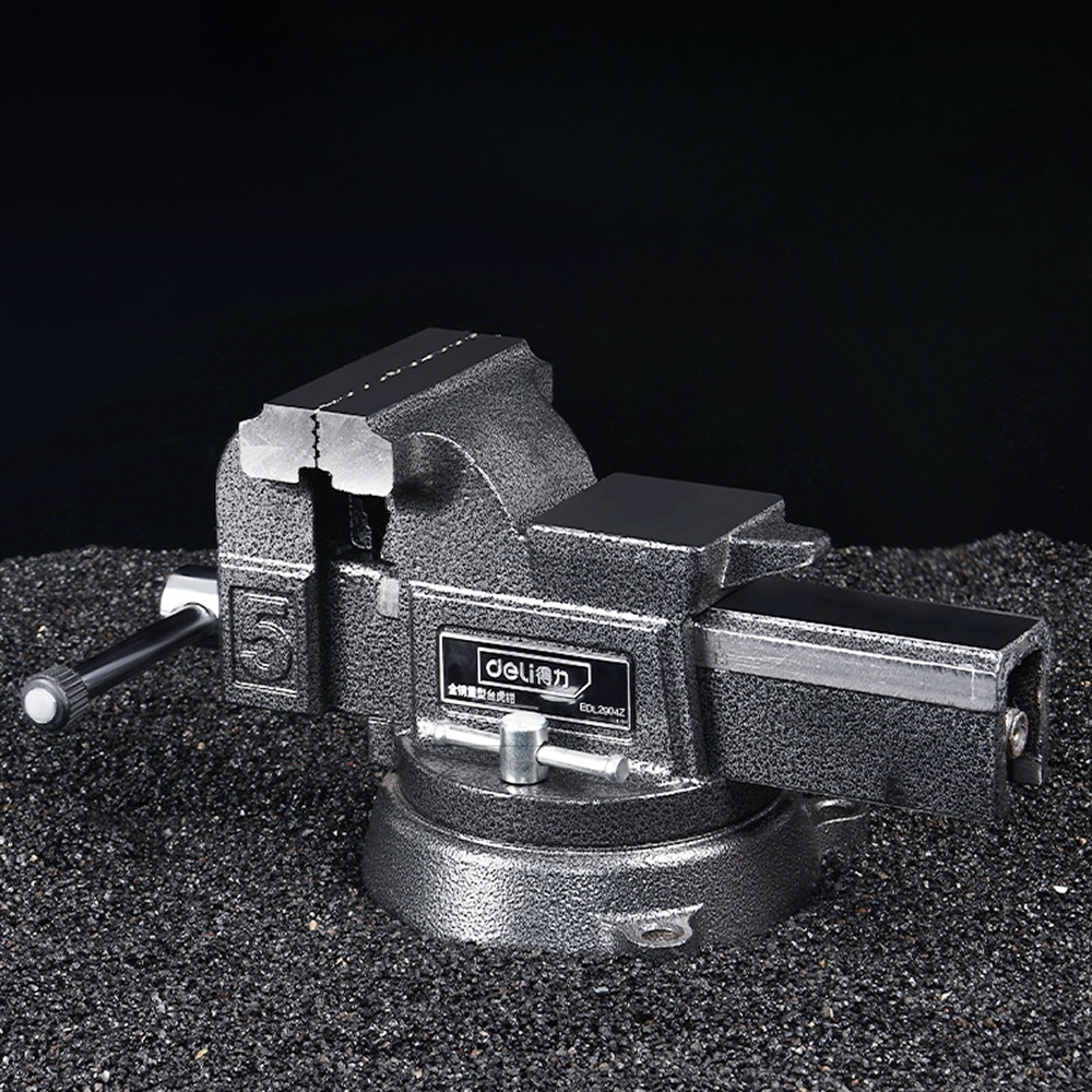 Тиски стальные Deli YS EDL2906Z, поворотные, с наковальней, 6"-150 мм - 2