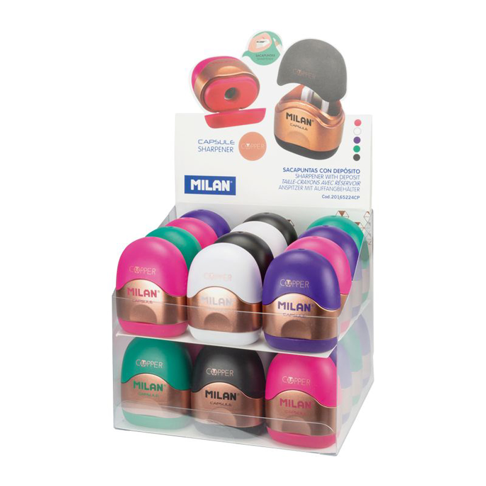 Точилка "Capsule Milan", 1 отверстие, с контейнером