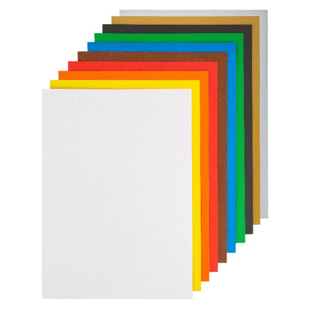 Картон цветной набор  "Цветик", А4, 10 цветов, 10 листов
