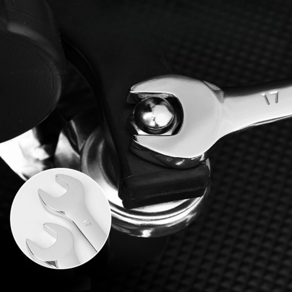 Ключ комбинированный Deli YS EDL34118, 18 мм, с трещоткой, 72 зуба - 3